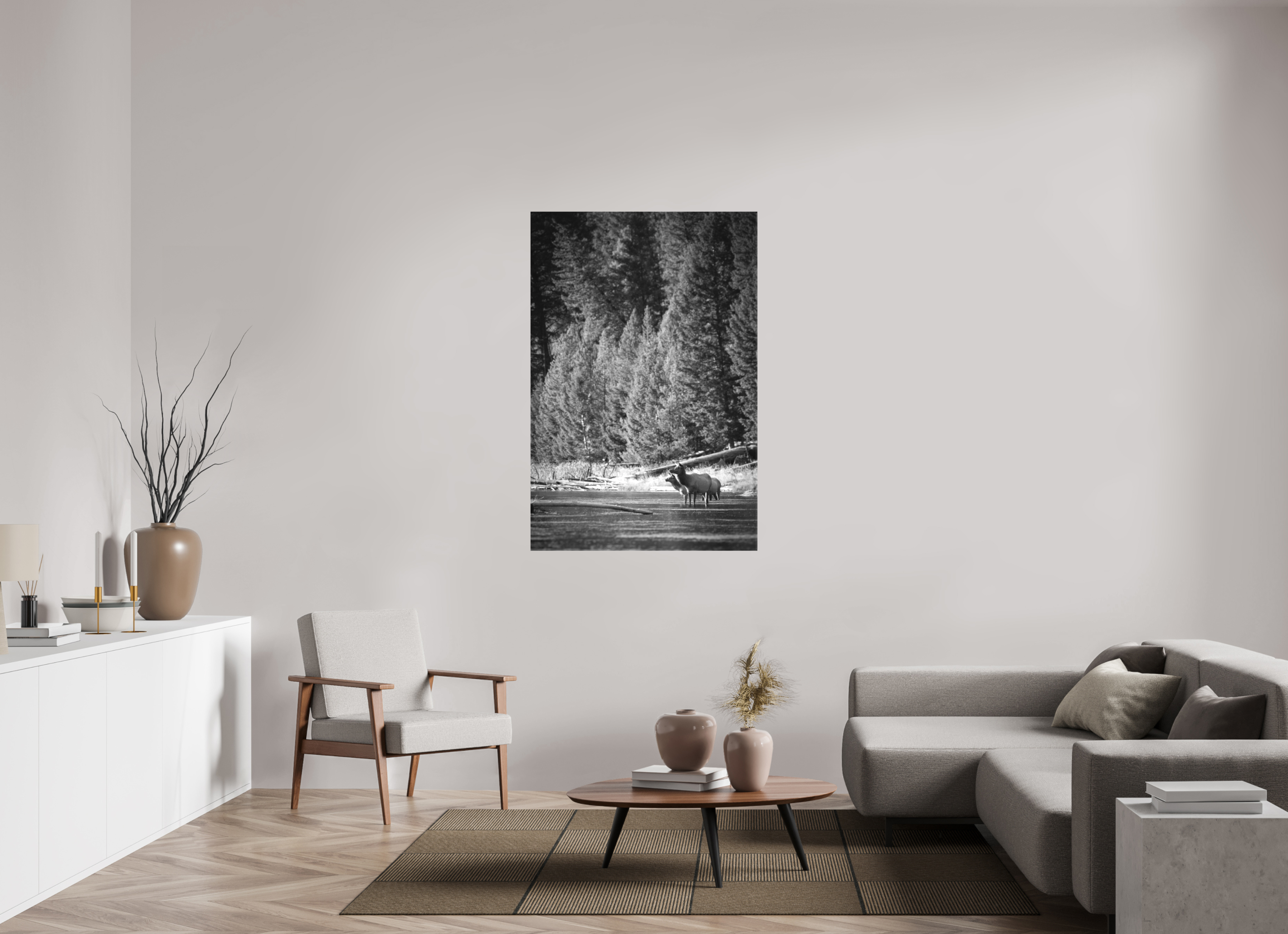 36 x 54″, Matte Canvas Stretcher River Refuge