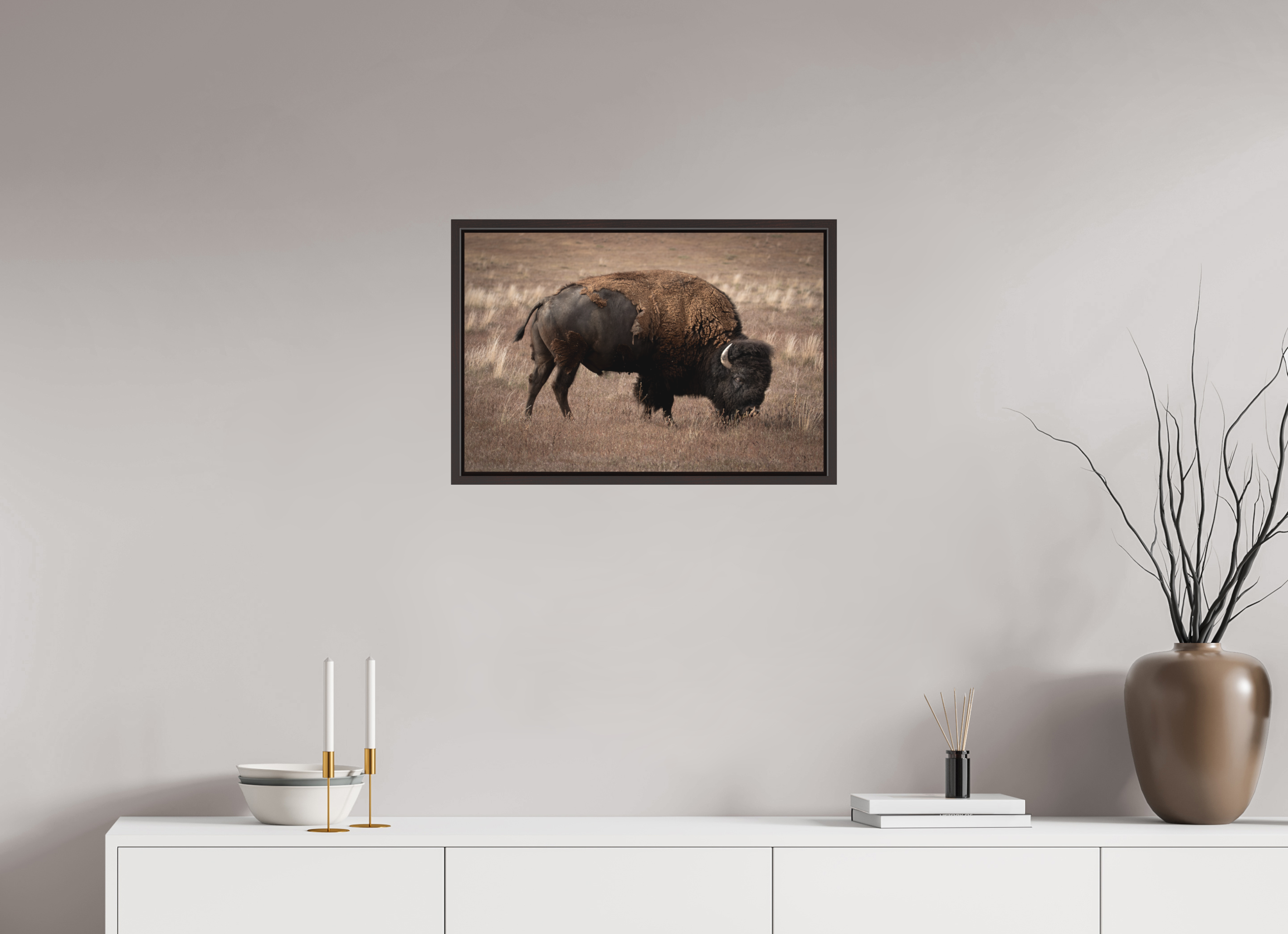24 x 16″, Floater Frame Matte Home On The Plains