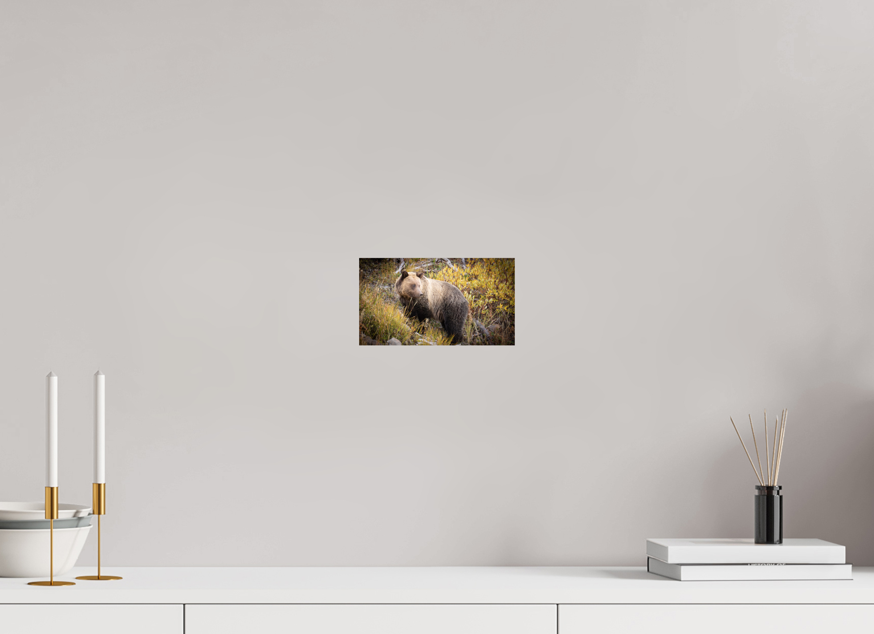 8 x 4.5″, Photo Print On Fuji Crystal DP II Paper Fall Bear