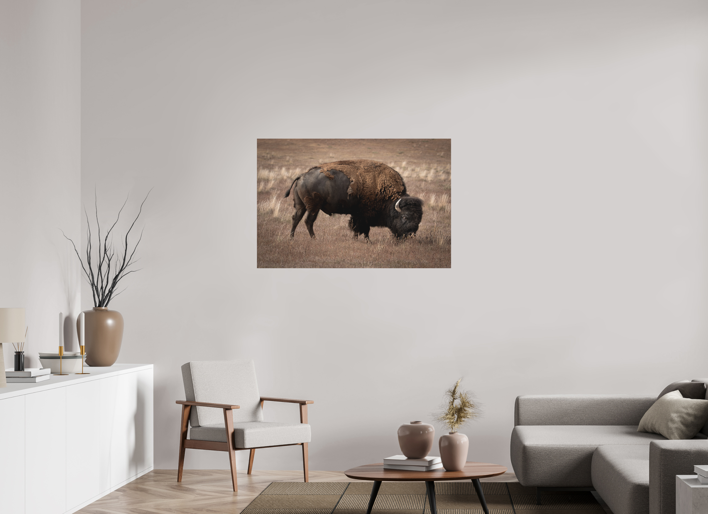45 x 30″, Photo Print Under Matte Acrylic Glass Home On The Plains