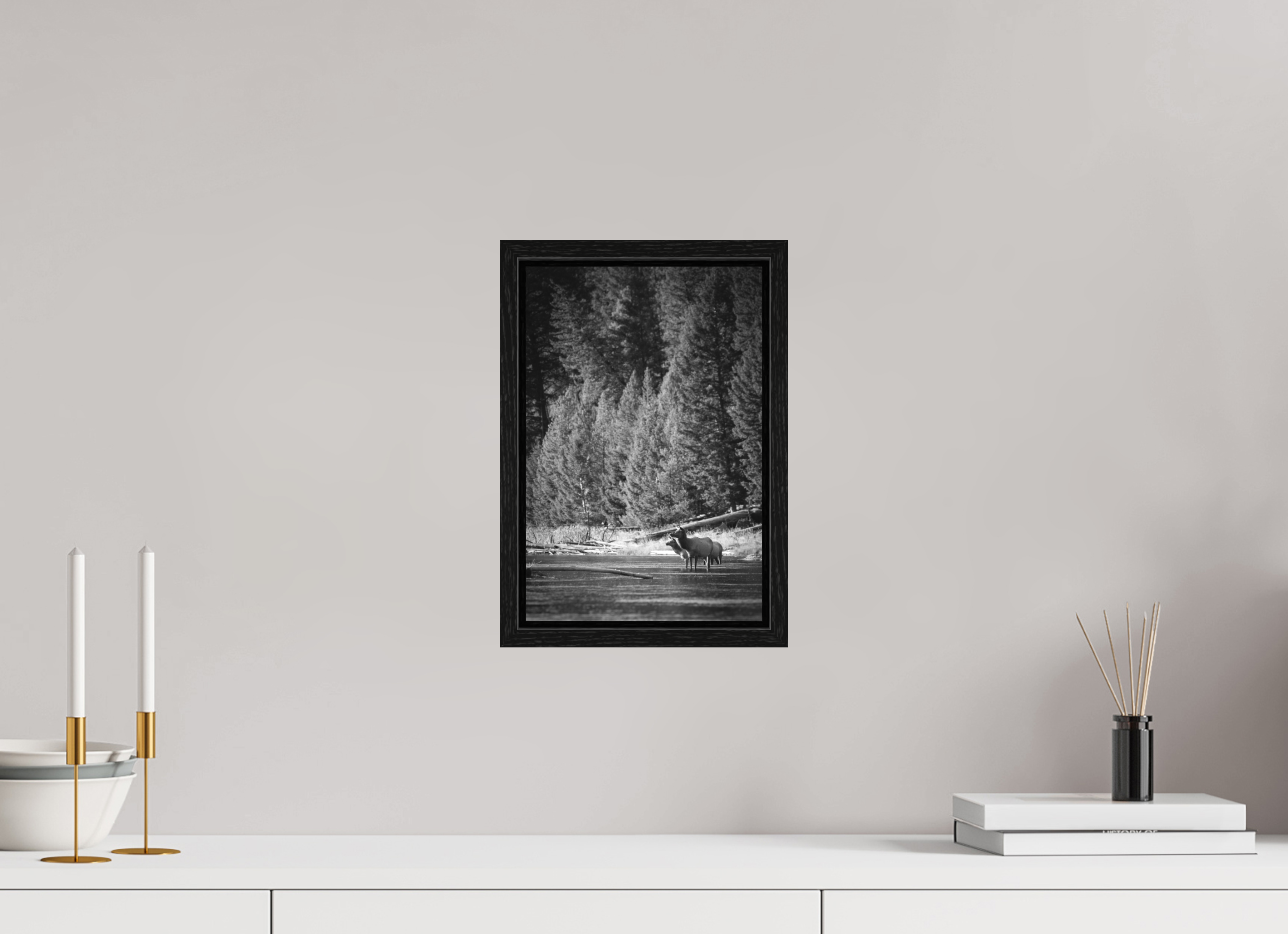 8 x 12″, Floater Frame Ilford B&W River Refuge