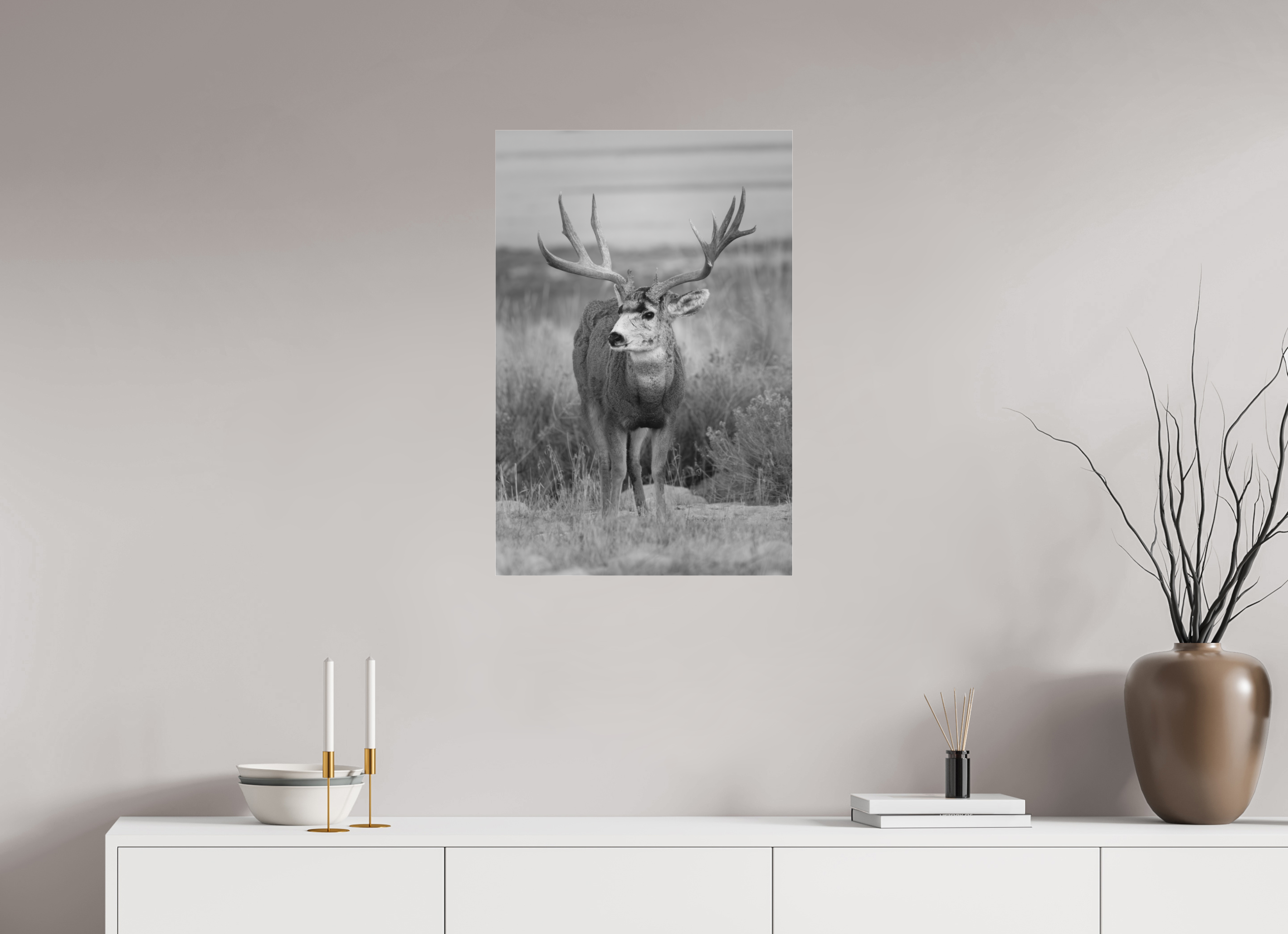 20 x 30″, B&W Photo Print Under Acrylic Glass Old Warrior #3