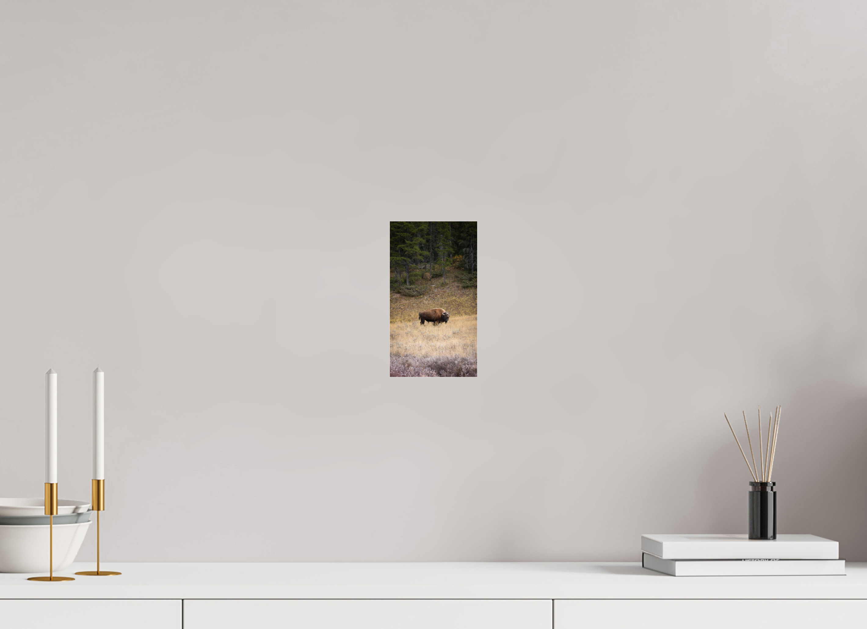 4.5 x 8″, Photo Print Under Acrylic Glass Frosty Yellowstone Morning